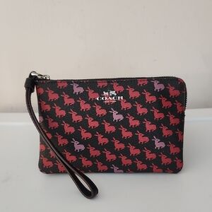 Coach Rare Bunny Wristlet (New)
